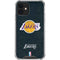 NBA Los Angeles Lakers Black Primary Logo iPhone 12 Clear Case