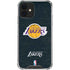 NBA Los Angeles Lakers Black Primary Logo iPhone 12 Clear Case