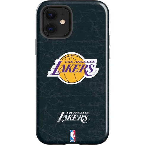 NBA Los Angeles Lakers Black Primary Logo iPhone 12 Impact Case