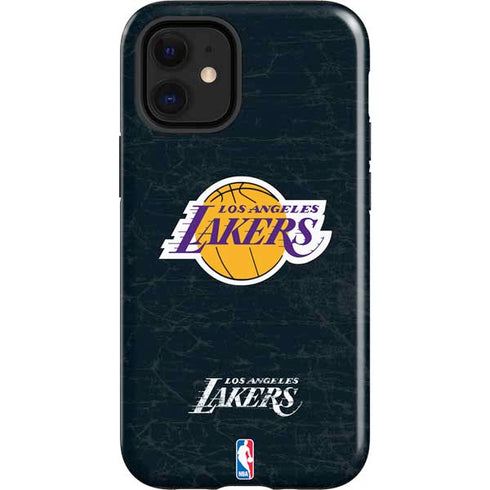 NBA Los Angeles Lakers Black Primary Logo iPhone 12 Mini Impact Case