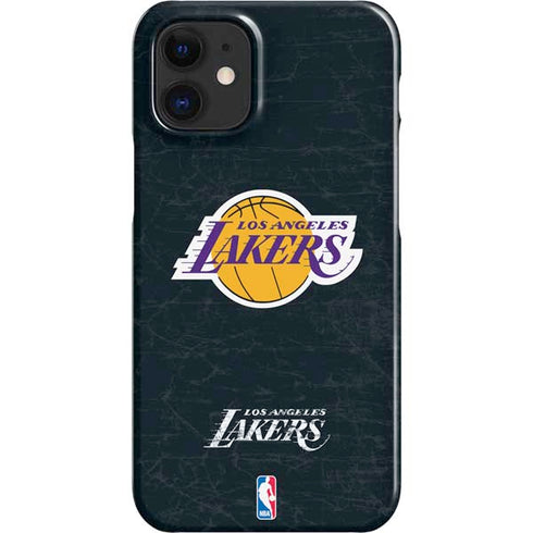 NBA Los Angeles Lakers Black Primary Logo iPhone 12 Mini Lite Case