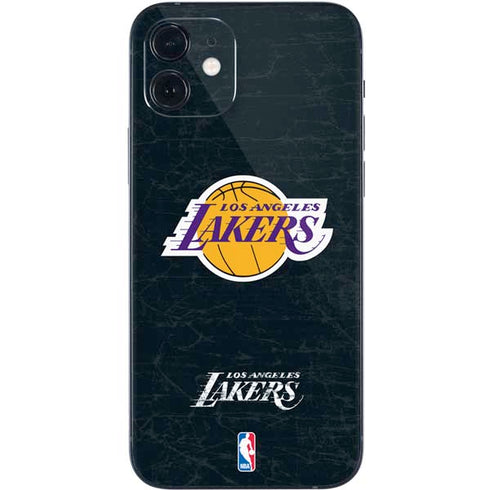 NBA Los Angeles Lakers Black Primary Logo iPhone 12 Mini Skin