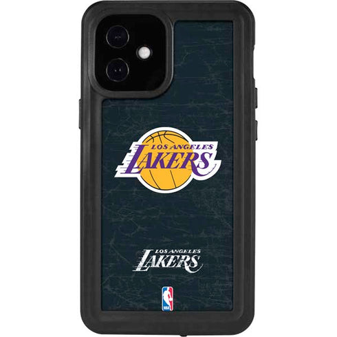 NBA Los Angeles Lakers Black Primary Logo iPhone 12 Mini Waterproof Case