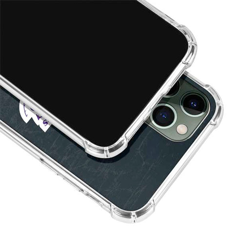 NBA Los Angeles Lakers Black Primary Logo iPhone 12 Pro Clear Case