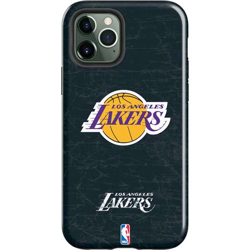 NBA Los Angeles Lakers Black Primary Logo iPhone 12 Pro Impact Case