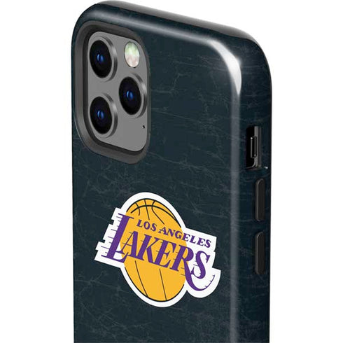 NBA Los Angeles Lakers Black Primary Logo iPhone 12 Pro Impact Case