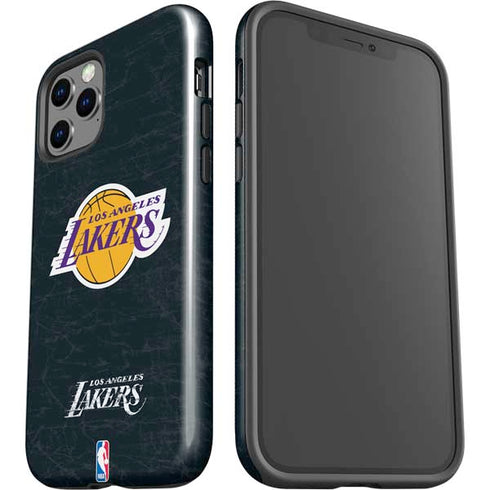 NBA Los Angeles Lakers Black Primary Logo iPhone 12 Pro Impact Case