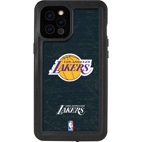 NBA Los Angeles Lakers Black Primary Logo iPhone 12 Pro Max Waterproof Case