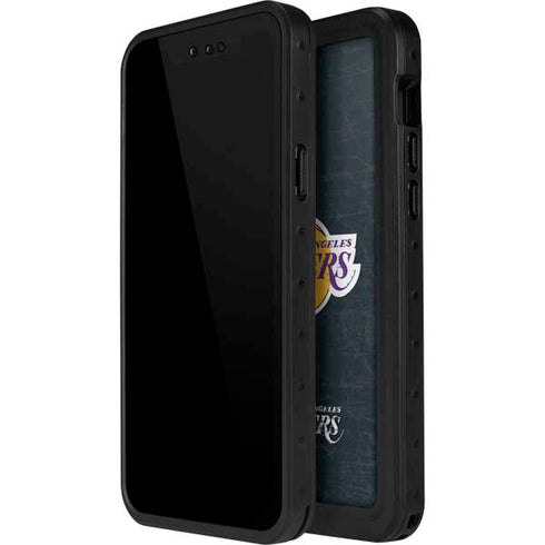 NBA Los Angeles Lakers Black Primary Logo iPhone 12 Pro Waterproof Case