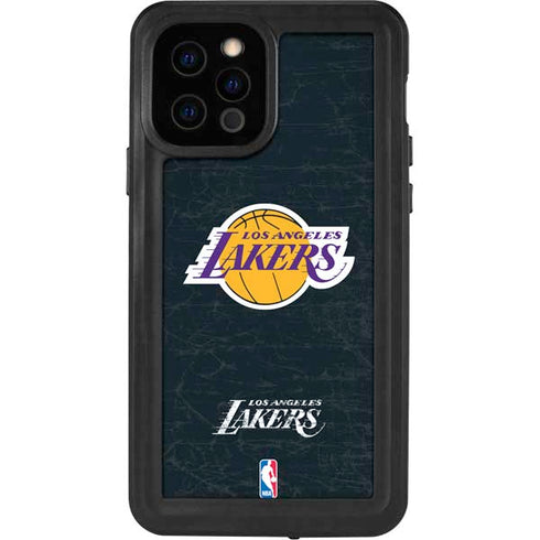 NBA Los Angeles Lakers Black Primary Logo iPhone 12 Pro Waterproof Case