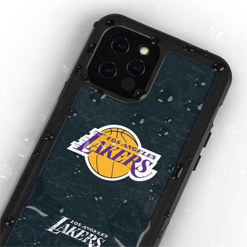 NBA Los Angeles Lakers Black Primary Logo iPhone 12 Pro Waterproof Case