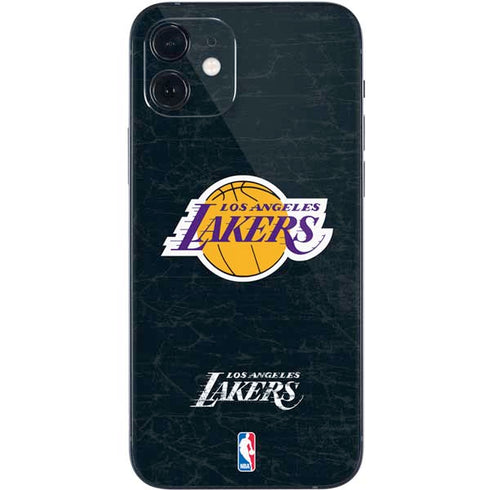 NBA Los Angeles Lakers Black Primary Logo iPhone 12 Skin