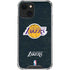 NBA Los Angeles Lakers Black Primary Logo iPhone 13 Mini Clear Case