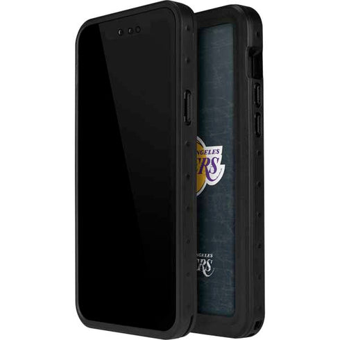 NBA Los Angeles Lakers Black Primary Logo iPhone 13 Mini Waterproof Case