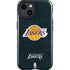 NBA Los Angeles Lakers Black Primary Logo iPhone 15 Plus Impact Case
