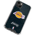 NBA Los Angeles Lakers Black Primary Logo iPhone 15 Plus Clear Case