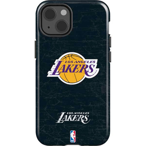 NBA Los Angeles Lakers Black Primary Logo iPhone 14 Impact Case