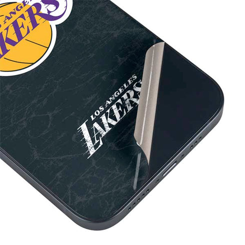 NBA Los Angeles Lakers Black Primary Logo iPhone 14 Plus Skin