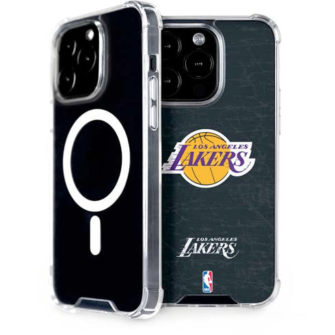 NBA Los Angeles Lakers Black Primary Logo iPhone 14 Pro MagSafe Case