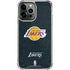 NBA Los Angeles Lakers Black Primary Logo iPhone 14 Pro Max Clear Case