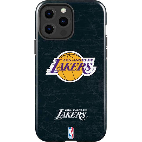 NBA Los Angeles Lakers Black Primary Logo iPhone 15 Pro Max Impact Case