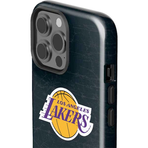 NBA Los Angeles Lakers Black Primary Logo iPhone 15 Pro Max Impact Case