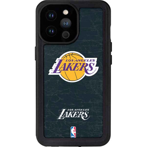 NBA Los Angeles Lakers Black Primary Logo iPhone 14 Pro Max Waterproof Case