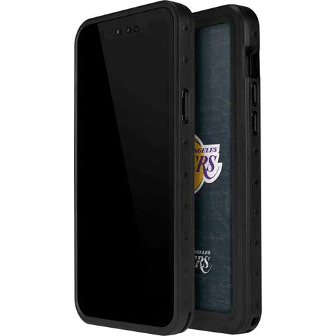 NBA Los Angeles Lakers Black Primary Logo iPhone 14 Pro Max Waterproof Case