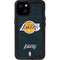 NBA Los Angeles Lakers Black Primary Logo iPhone 15 Plus Waterproof Case