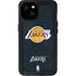 NBA Los Angeles Lakers Black Primary Logo iPhone 15 Plus Waterproof Case