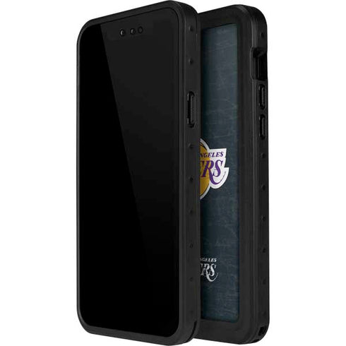 NBA Los Angeles Lakers Black Primary Logo iPhone 15 Plus Waterproof Case