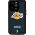 NBA Los Angeles Lakers Black Primary Logo iPhone 15 Pro Waterproof Case