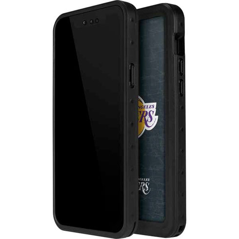 NBA Los Angeles Lakers Black Primary Logo iPhone 15 Pro Waterproof Case