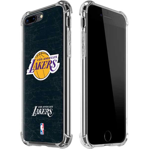 NBA Los Angeles Lakers Black Primary Logo iPhone 7/8 Plus Clear Case
