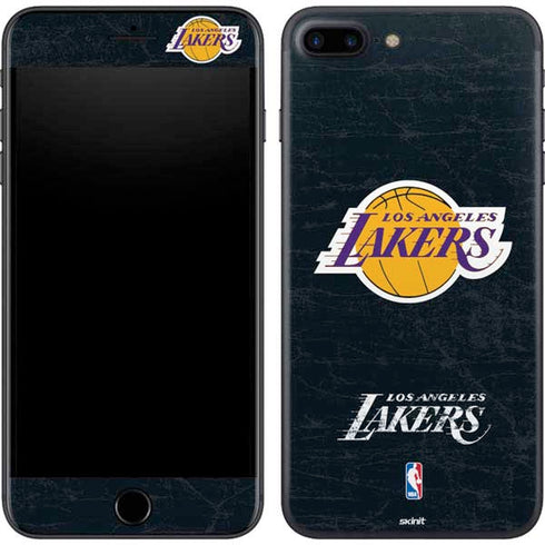 NBA Los Angeles Lakers Black Primary Logo iPhone 8 Plus Skin