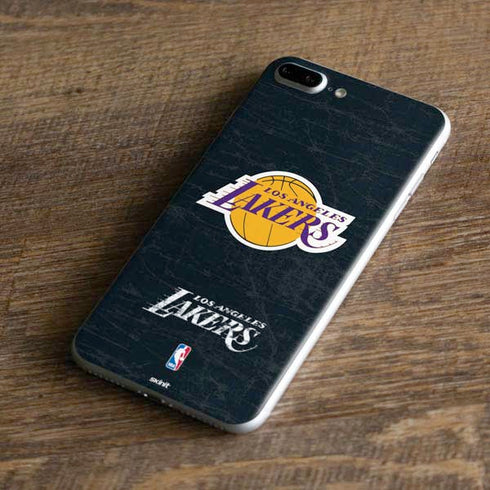 NBA Los Angeles Lakers Black Primary Logo iPhone 8 Plus Skin