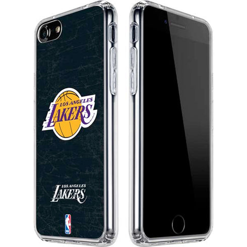 NBA Los Angeles Lakers Black Primary Logo iPhone SE (2nd & 3rd Gen) Clear Case