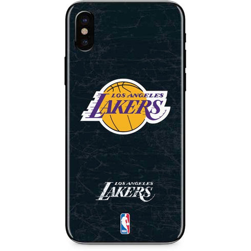NBA Los Angeles Lakers Black Primary Logo iPhone XS Skin
