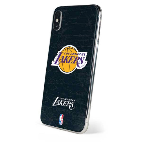 NBA Los Angeles Lakers Black Primary Logo iPhone XS Skin