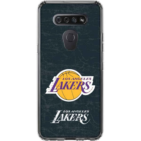 NBA Los Angeles Lakers Black Primary Logo LG K51/Q51 Clear Case