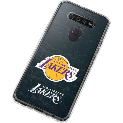NBA Los Angeles Lakers Black Primary Logo LG K51/Q51 Clear Case