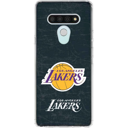 NBA Los Angeles Lakers Black Primary Logo LG Stylo 6 Clear Case