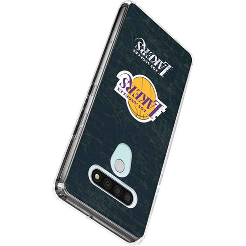 NBA Los Angeles Lakers Black Primary Logo LG Stylo 6 Clear Case