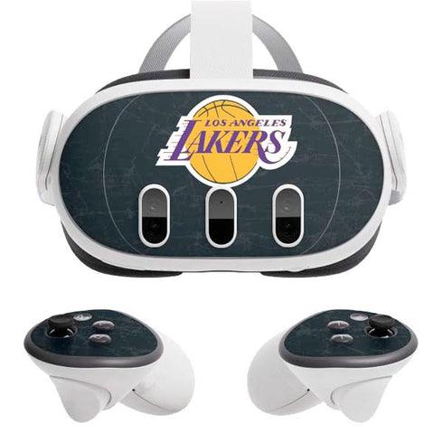 NBA Los Angeles Lakers Black Primary Logo Meta Quest 3 Skin
