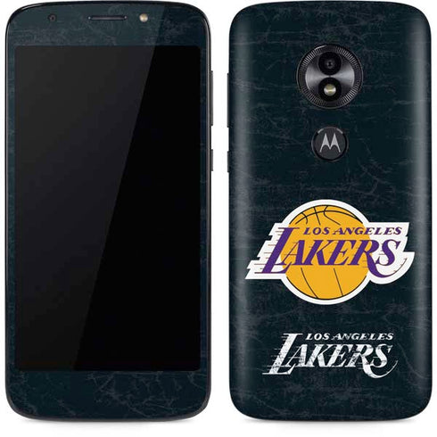 NBA Los Angeles Lakers Black Primary Logo Moto E5 Play Skin