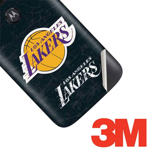 NBA Los Angeles Lakers Black Primary Logo Moto E5 Play Skin