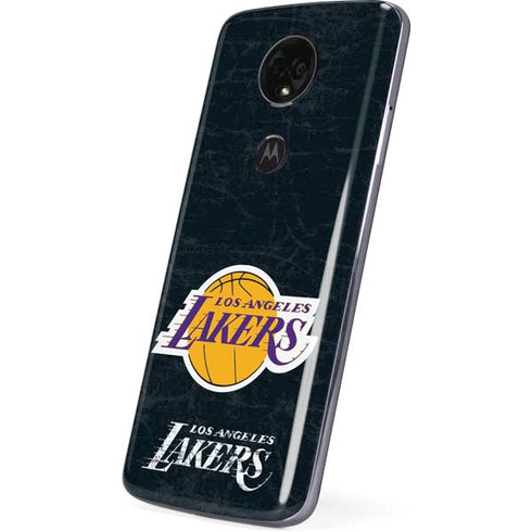 NBA Los Angeles Lakers Black Primary Logo Moto E5 Plus Skin