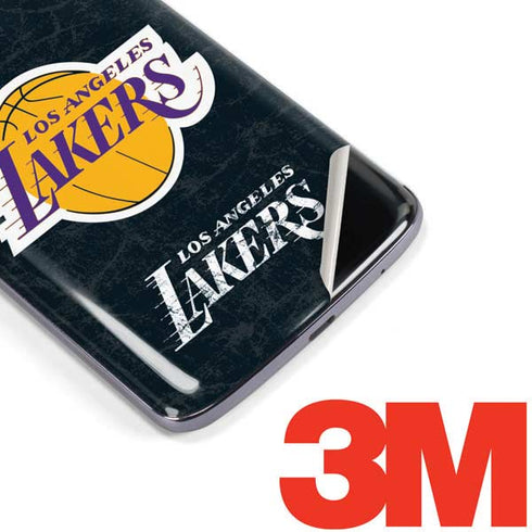 NBA Los Angeles Lakers Black Primary Logo Moto E5 Plus Skin