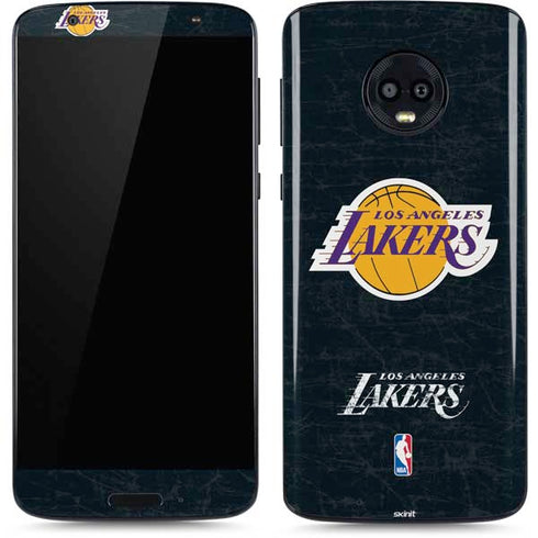 NBA Los Angeles Lakers Black Primary Logo Moto G6 Skin