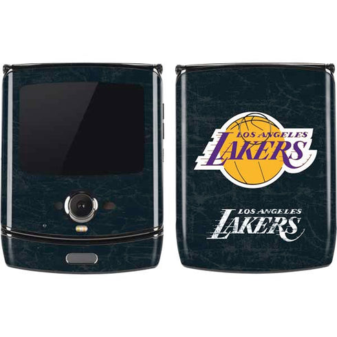 NBA Los Angeles Lakers Black Primary Logo Motorola RAZR Skin